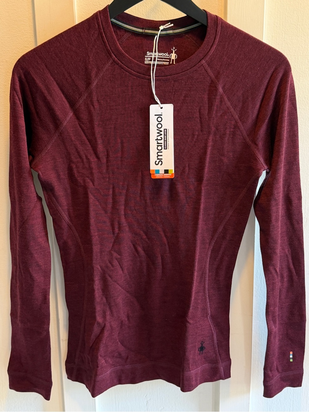 Smartwool women's Merino Crew Long-Sleeve Base Layer - Burgundy NWT small